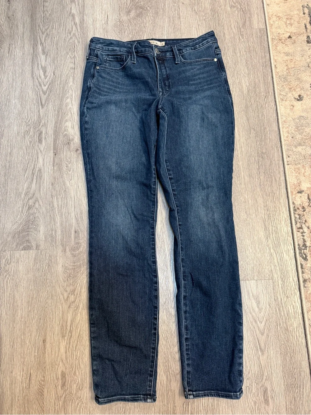 Athleta Jeans Womens Sculptek Skinny Dark Blue Stretch Denim Size 8 RN #54023